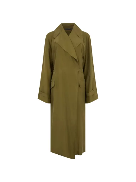 Trenci Alberta Ferretti de mătase plic verde