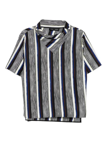 Top Proenza Schouler cu dungi negru