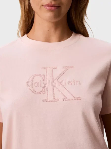 Детская футболка Calvin Klein Jeans розовая