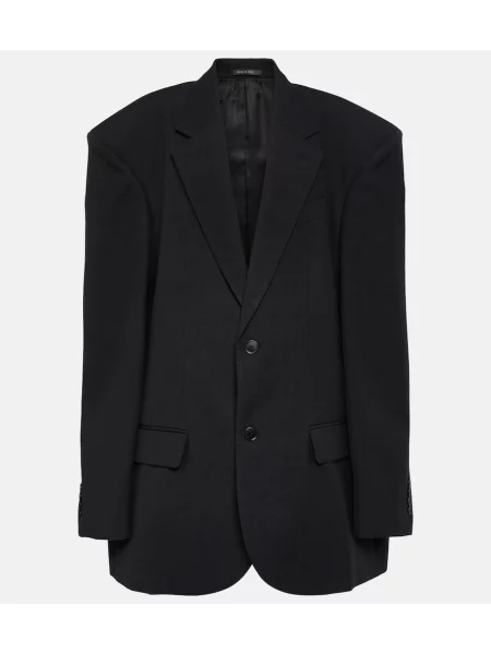 Sacou Balenciaga de lână negru