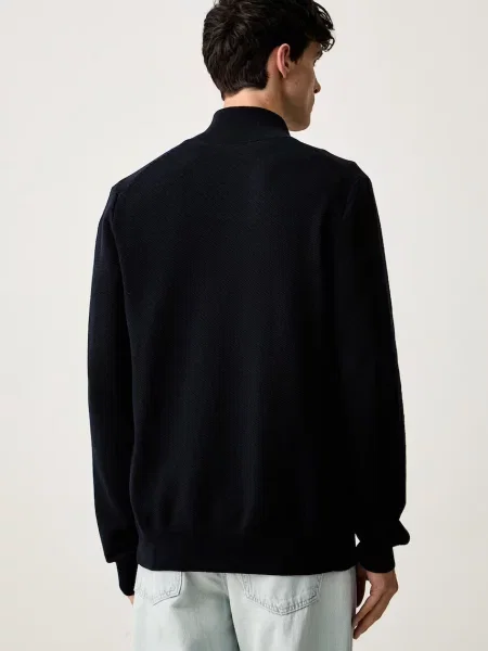 BOSS sweter rozpinany H-Loretti granatowy