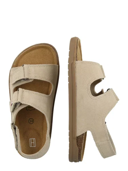 Pantofi Tommy Hilfiger din piele bej