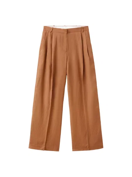 MANGO Pantaloni cu dungă MINESOTA' maro