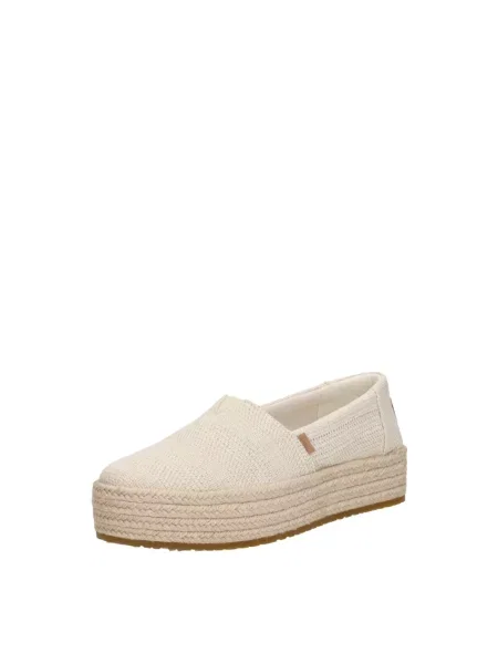 Lniane espadryle Toms beżowe