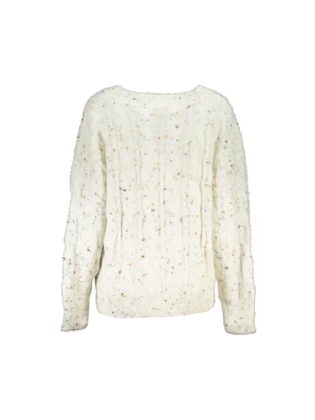 Wielobarwność sweter Desigual elegancki biały