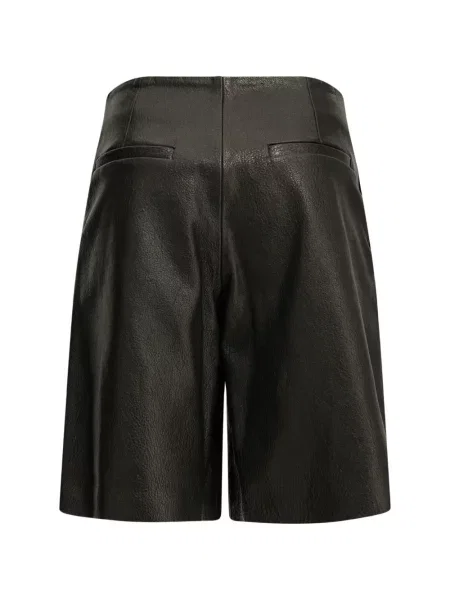 Pantaloni scurți Semper din piele negru
