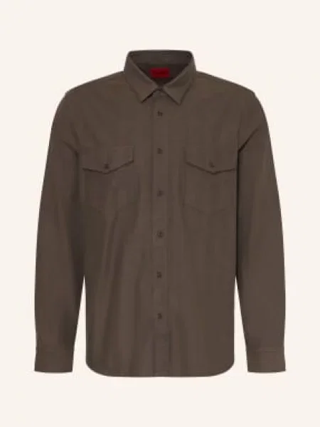 Hugo Košile Epaz Regular Fit hnědá
