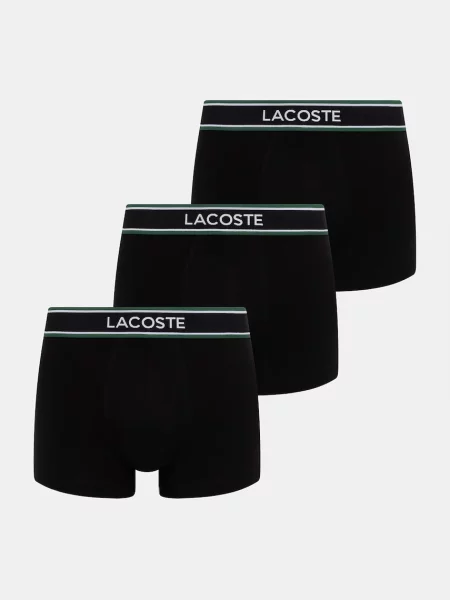 Lacoste bokserki dopasowane z bawełną czarne