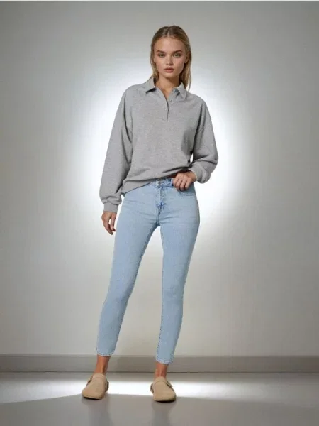 Джинси skinny синій