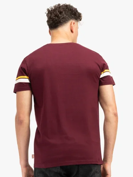 LONSDALE Tricou METHLEY galben / roĹźu Ă®nchis alb