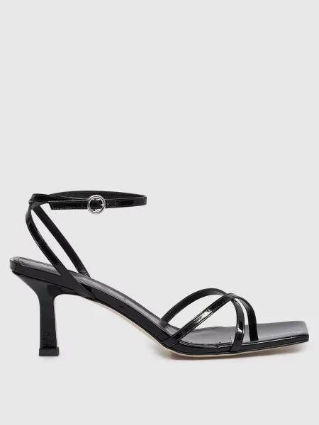 Кожаные лаковые босоножки Aeyde черные
