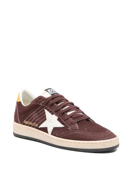 Sneakers Golden Goose Ball Star με κορδόνια με δαντέλα χρυσό