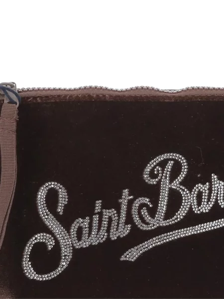 Geantă plic Mc2 Saint Barth de catifea maro
