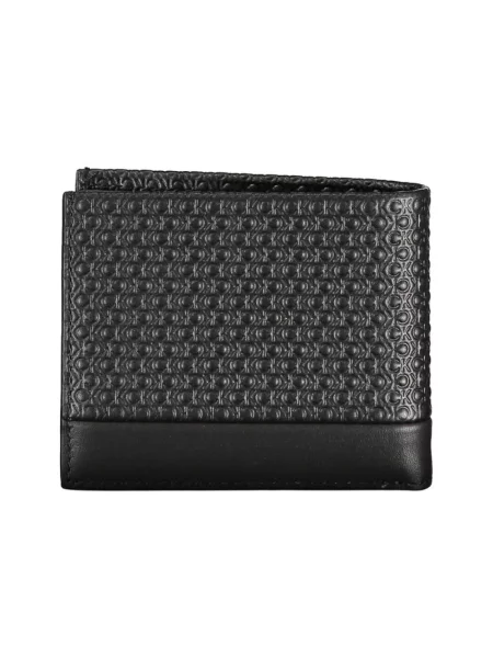 Portfel Calvin Klein skórzany elegancki z logo czarny