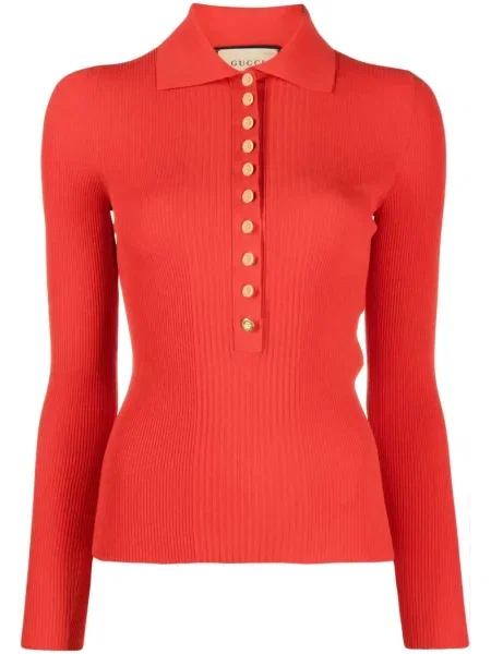 Tricou polo Gucci roșu