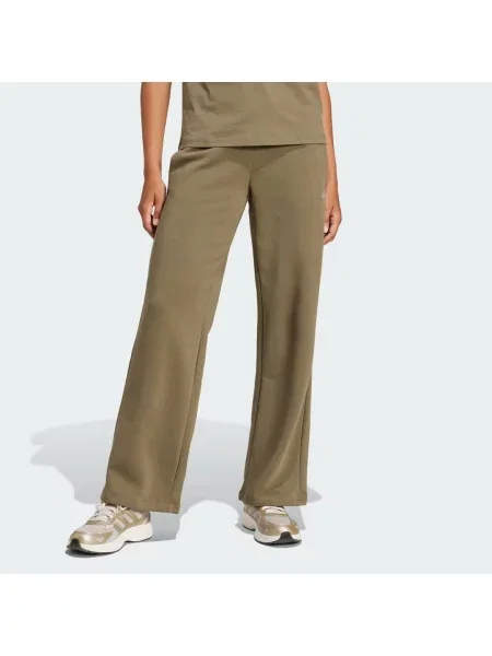Spodnie Essentials Small Logo Feel Cozy Open-Hem białe