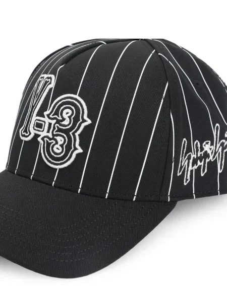Pruhovaná kšiltovka Y-3 s autogramem černá