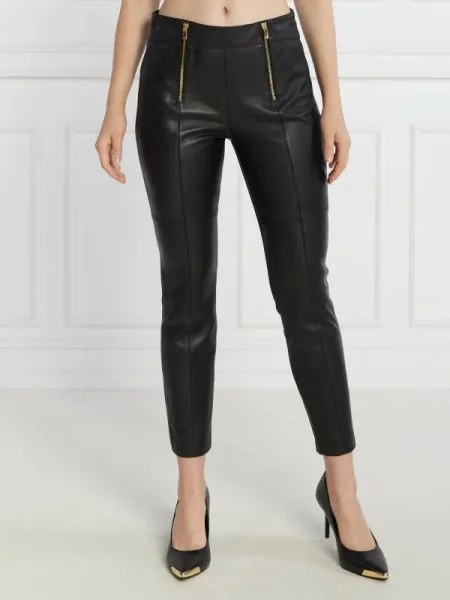 Pinko De piele pantaloni negru