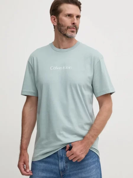 Calvin Klein t-shirt wzorzysty fioletowy