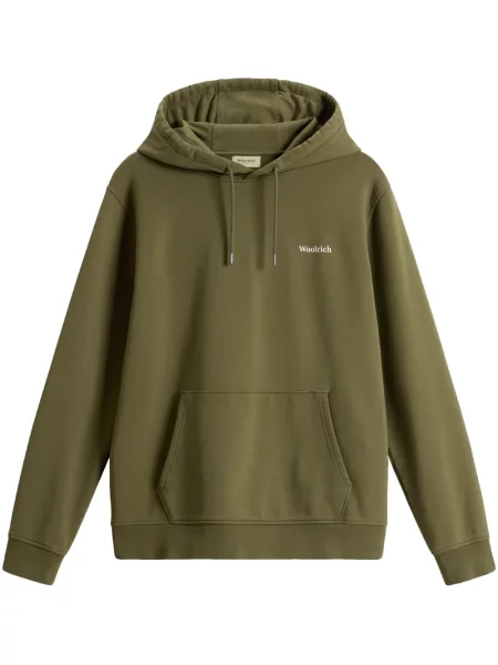 Hanorac cu glugă Woolrich cu imagine verde