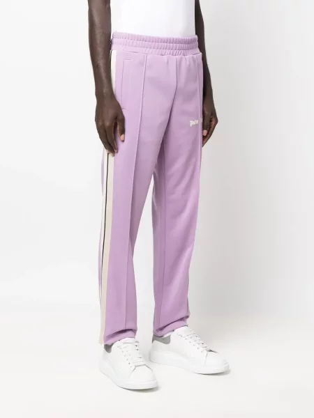 Pantaloni Palm Angels cu imagine alergare violet