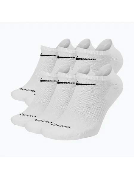 Șosete pentru bărbați Nike Everyday Plus Cushioned No Show 6 perechi white/black alb