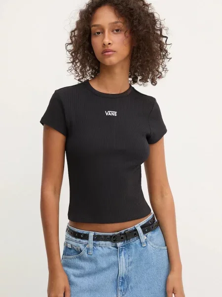 Тениска Vans дамска черно