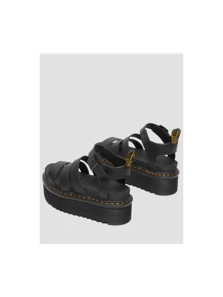 Sneakersy Dr. Martens skórzane na platformie czarne