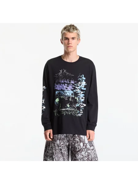 Tricou RIPNDIP World Wide Madness LS Charcoal S gri