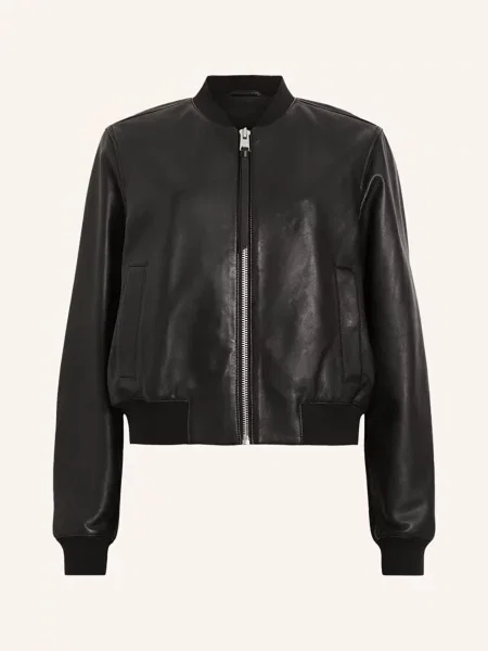 Kurtka skórzana Allsaints czarna