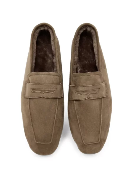 Pantofi loafer Sophique cu blană