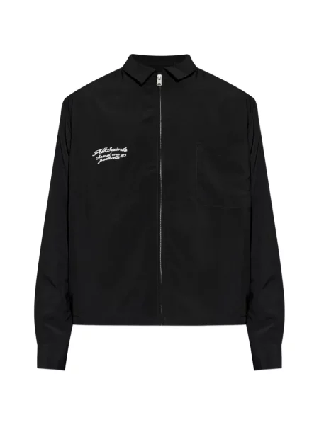 Geacă cămașă Allsaints cu broderie negru
