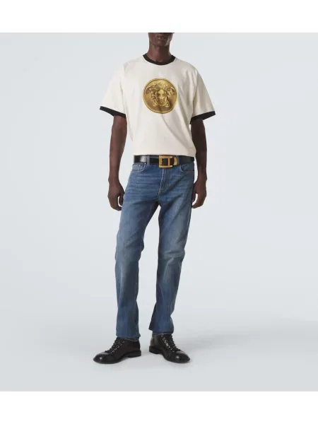 Tricou Versace din jerseu alb