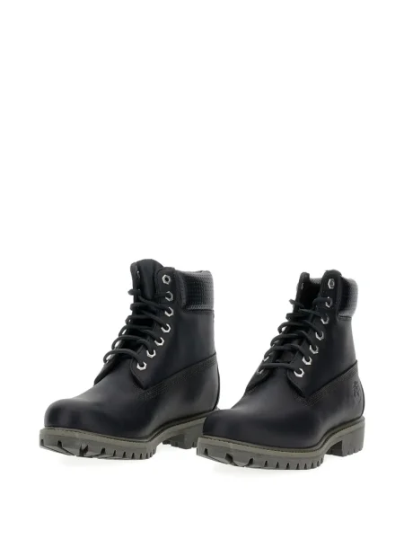 Botine Timberland cu șireturi din dantelă negru