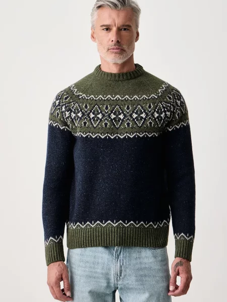 Barbour pulover pentru bărbați cu lână Tisbury verde