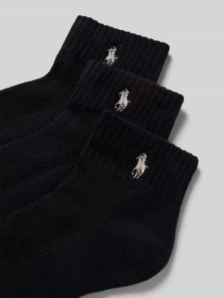 Skarpety z wyhaftowanym logo w zestawie 3 szt. Polo Ralph Lauren czarne