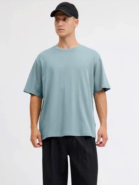 JACK & JONES Tričko JPRBLAANDREW svetlomodrá čierna