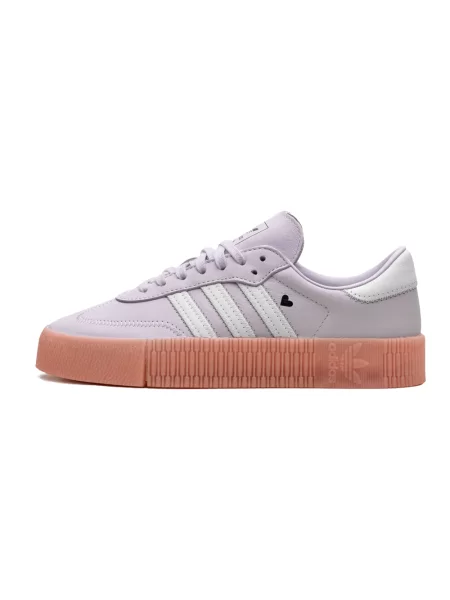 Lniane sneakersy Adidas Samba fioletowe