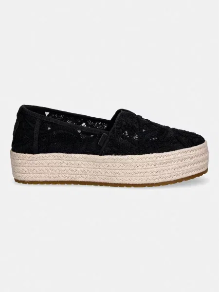 Toms espadrilky na platforme dámske VALENCIA čierna