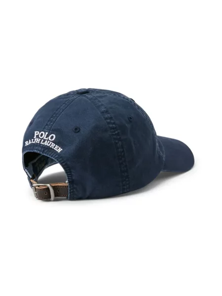 Polo Ralph Lauren czapka z daszkiem z bawełną niebieska