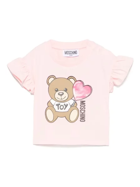 Koszulka dziecięca Moschino różowa