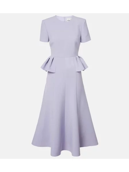 Cu peplum rochie midi Roland Mouret până la genunchi de costum albastru