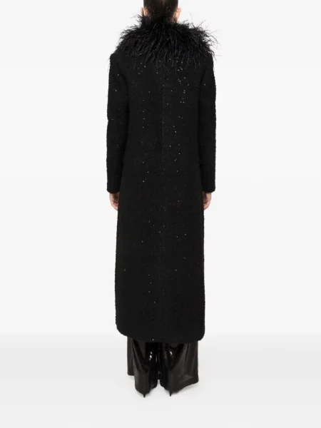 Palton Nissa cu pene negru