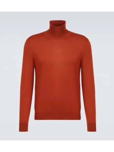 Golf Saint Laurent wełniany pomarańczowy