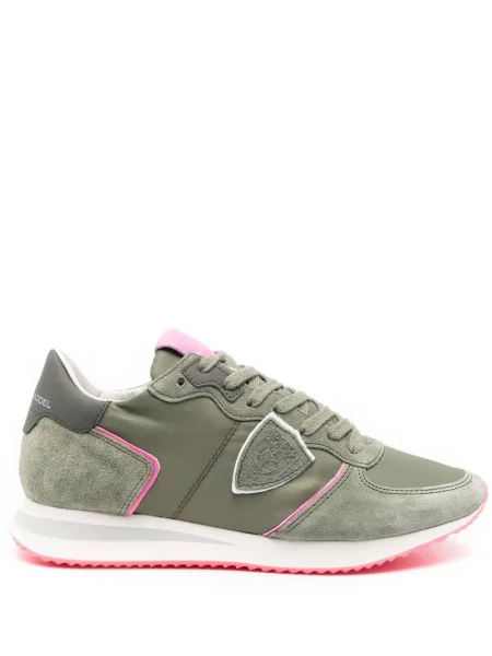 Sneakerși Philippe Model Paris din piele de căprioară verde