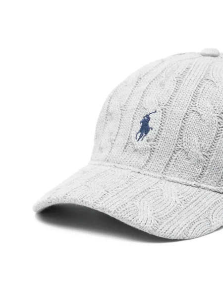 Boxeri Polo Ralph Lauren plisat cu broderie din piele gri