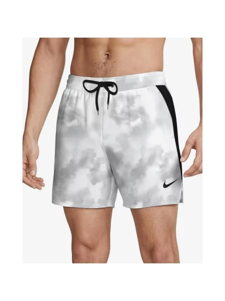 Kąpielówki Nike Swim Contend AOP Volley szare XS białe