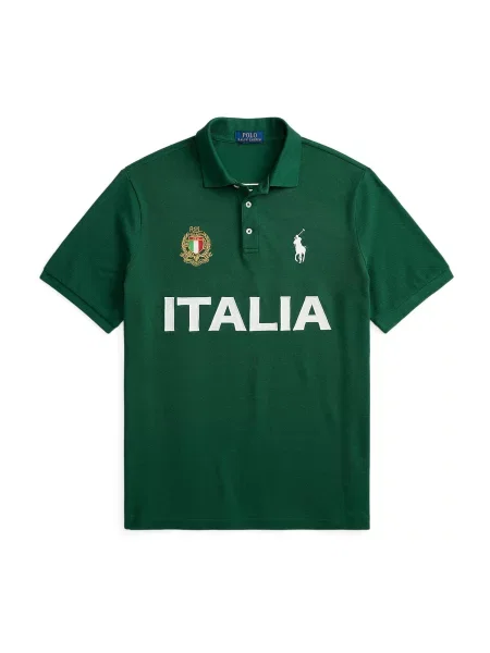 Polo Ralph Lauren Tricou verde pin alb