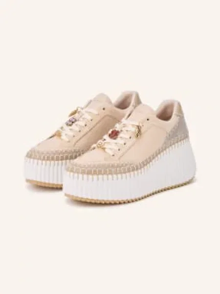 Chloé Sneakersy Nama dove grey šedé