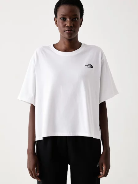 The North Face tričko s bavlnou Essential Simple Dome bílé